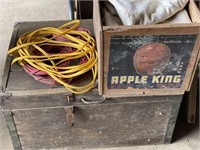 Apple king crate, box, extension cords
