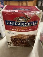 Ghirardelli triple chocolate premium brownie mix
