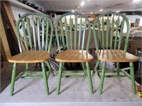 Green / Brown Windsor Country Chairs