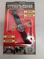 Tactical Watch with Fire Starter