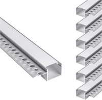 $73  6-Pack 6.6ft Plaster-in LED Channel, Trimless