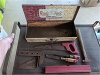 Vintage metal kids toy tool kit