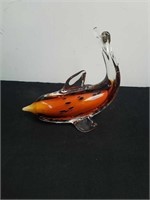 7X 6 in possibly Murano art glass dolphin