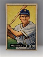 1951 Bowman #8 Paul Lehner Philadelphia Athletics
