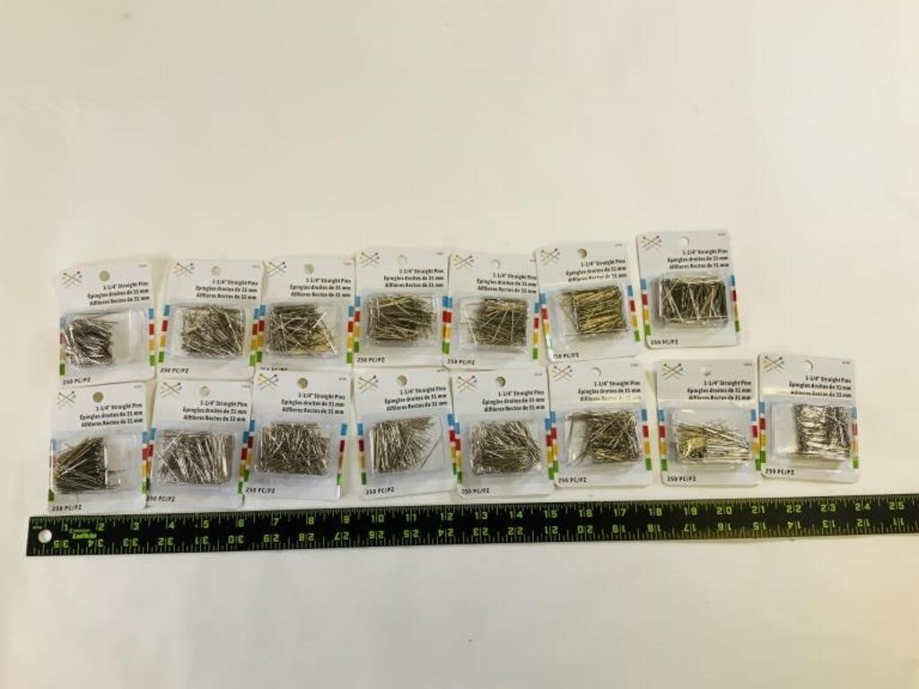 10+ packages of straight pins