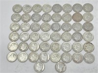 (49) 1952 - 1964 Roosevelt Dimes & (1) 1944 Dime