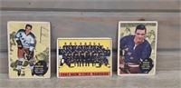 3 New York Rangers 1961 TOPPS Hockey cards