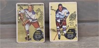 2 New York Rangers 1961 TOPPS Hockey cards