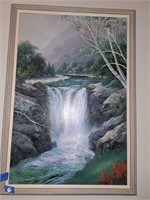 WATERFALL OIL PAINTING