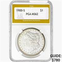 1900-S Morgan Silver Dollar PGA MS62