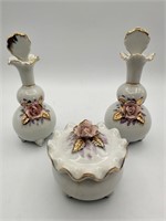 Tiny Vintage Porcelain Vanity Set from Japan