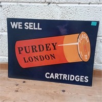 Reproduction Metal "Purdey" Advertising Sign