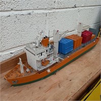 Scratchbuilt Model Container Ship (92cm Long)