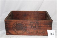 VALLEY OF HEART'S DELIGHT WOODEN CRATE