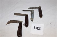 4 EARLY POCKET KNIVES - 1 WESTINGHOUSE 1 BOY SCOUT