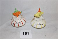 KETCHUP & MUSTARD CERAMIC CONTAINERS