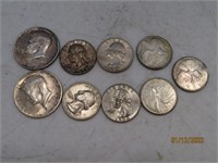 $2.75 asst Silver Coins US & Canada Halves/Quarter