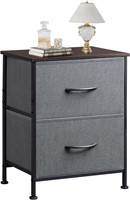 WLIVE Nightstand  2 Drawer Dresser for Bedroom  Sm