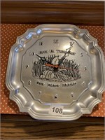 PEWTER DAILY BREAD BATTERY OP CLOCK