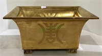 Beautiful brass oriental themed planter box