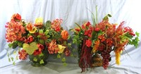 2 PC FAUX CENTERPIECES FALL AND FLORAL