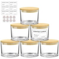 SUPMIND 16oz Candle Jars 6 Pack - 3 Wick Empty