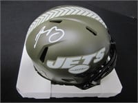 Aaron Rodgers Jets signed Mini Helmet w/Coa