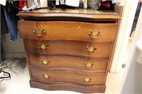 Small four drawer wooden dresser