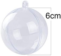 Pack of 11 Clear Plastic Fillable Christmas B