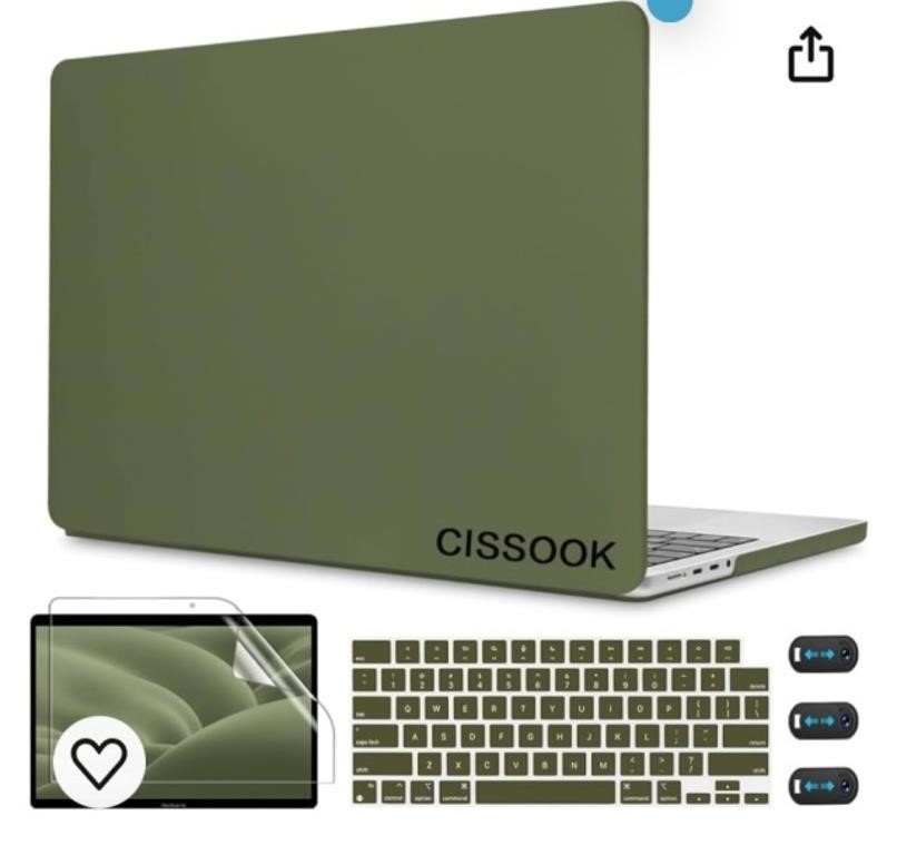 CISSOOK Avocado Green Case for MacBook Pro 16