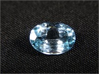 Certified 10.00 Cts Oval Natural  Blue Topaz
