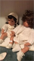 2 dolls white outfit