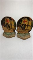 Painted Cast Iron Bookends