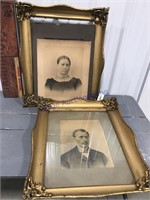 2 tin large frame picture