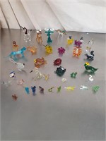 Colored glass mini animals