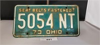 1973 Ohio License Plate