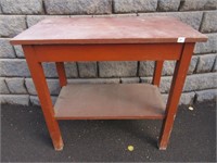 PAINTED WOODEN TABLE STAND 30X16.5X28.5 INCHES