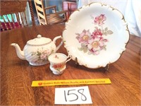 Decorative Plate, Teapot & Cup, Arthur Wood &