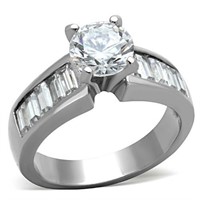 Round 1.67ct White Sapphire Engagement Ring