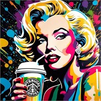 Marilyn Coffee Break 1 Hand Signed by Charis
