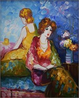 Ladies in a Sitting Room Painting on Canvas