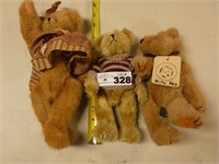 (3) Various Small Jointed Bears