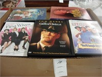 Box collection of various DVDs
