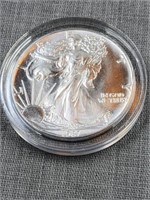 1987 American Silver Eagle in hard case, 1 oz.