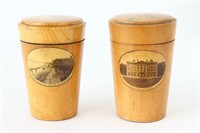 Pair of Mauchline Ware Cased Glasses,