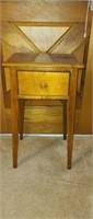 Beautiful wood small table with drawer