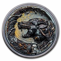 2023 3 Oz Silver Black Proof Cyborg Revolution Dog