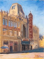 John Paul Marcelo Oakland Theatre Oil on Board