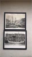 Two framed photos St. John's Harbour 
Including