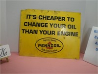 Pennzoil Advertising Sign, Plastic